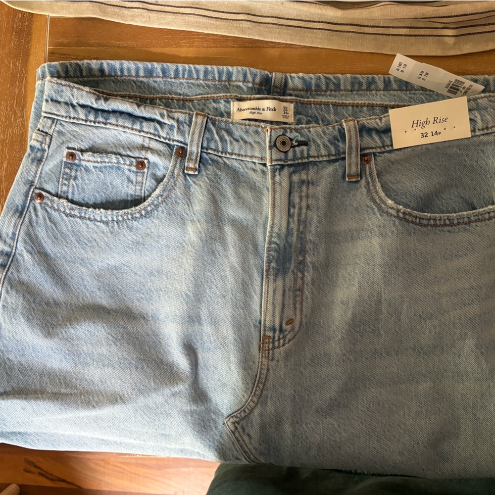 NWT Abercrombie Denim Midi Skirt 32P - Picture 7 of 8